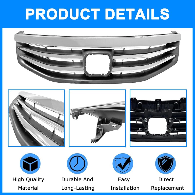 Collect Light Bumper Grille For 2011 2012 Honda Accord 4