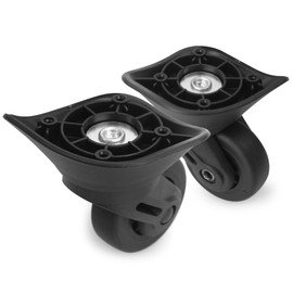 Domiella 2pcs Luggage Replacement Wheels, Suitcase Swivel Repair Caster Wheels, 360 Degree Rubber Suitcase Trolley Wheels Kit for Travel, A73