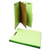 Universal 10251 Pressboard Classification Folder, Letter, Four-Section, Green (Box of