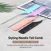 4 Pcs Rat Tail Comb Set: Metal Needle Stem for