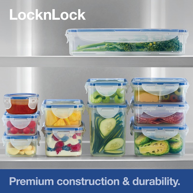 3 x Schloss & LOCK 1,1 lt Frischhaltebox rechteckig HPL815D