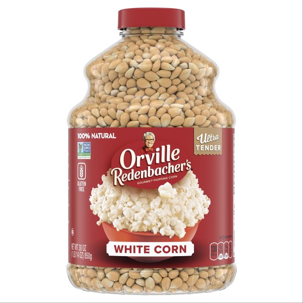 Orville Redenbacher's Original Gourmet White Popcorn Kernels, 30 oz, (Pack of 6)