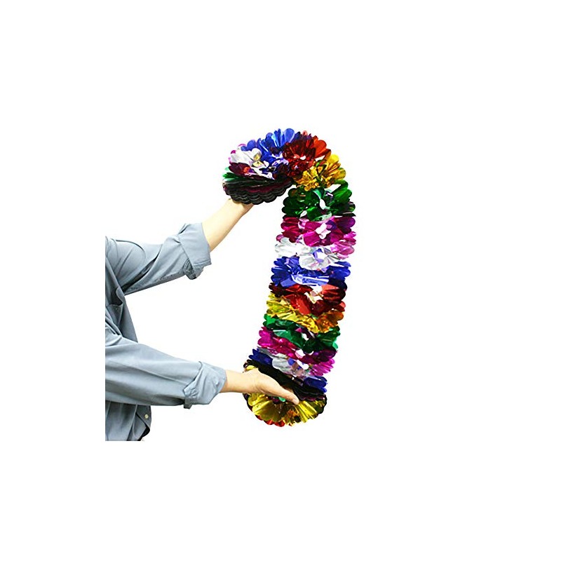 Doowops Magic Flower Silver/Metallic Flower Garland, Compressed Paper Flowers, Appearing