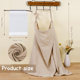 Nursing Cover, Nursing Scarf for On the Go, 76 x 95 cm, Nursing Breastfeeding Cover, Nursing Scarf for On the Go, with a Storage Bag for On the Go, Nursing Cover Gifts for Mother (Khaki)