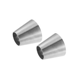 VekAuto Car Mandrel Exhaust Bend Elbow Pipe 304 Stainless Steel Concentric Reducer 1.5" OD to 2.5" OD 2pcs Auto Accessories