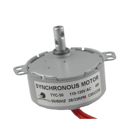 CHANCS TYC-50 110V AC 28/33RPM Small Synchronous Geared Motor 4W 50/60HZ CW/CCW for School Project, Model…
