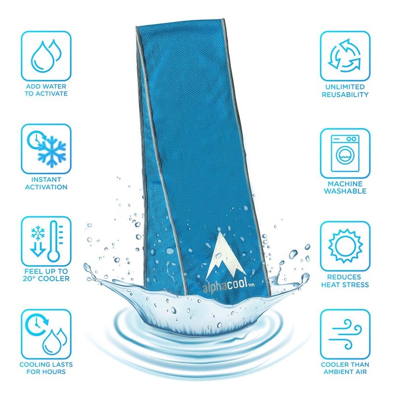 AlphaCool Instant Cooling Bandana Cool Blue