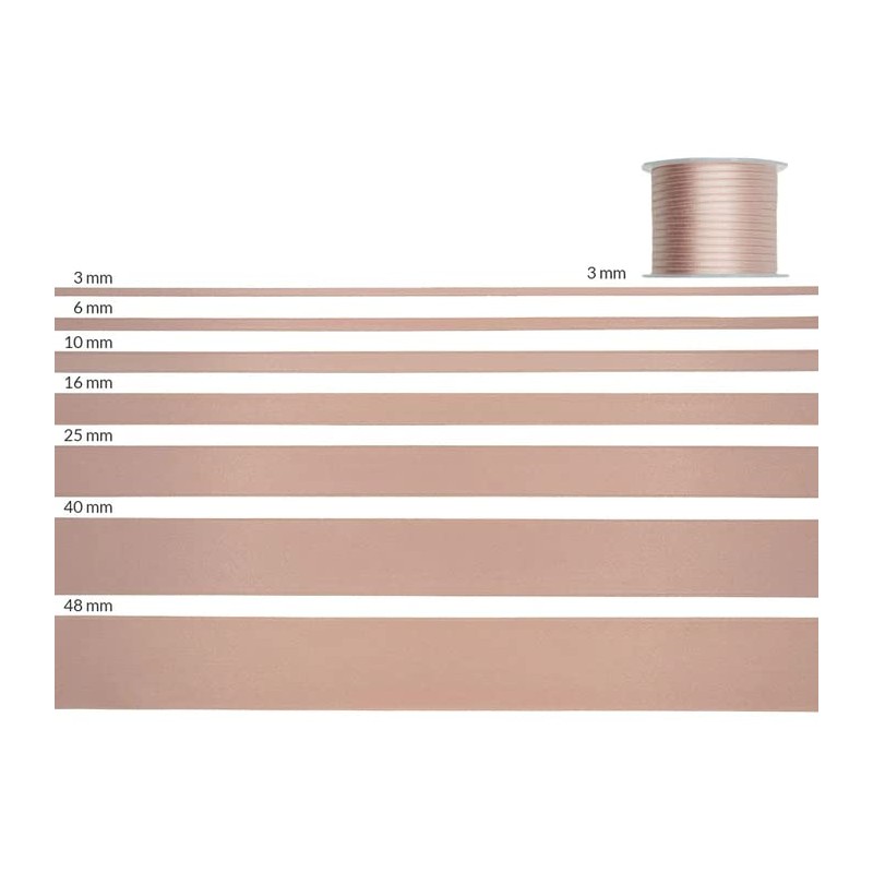 Furlanis Ribbon, Satin, Natural White, 3mm x 100m