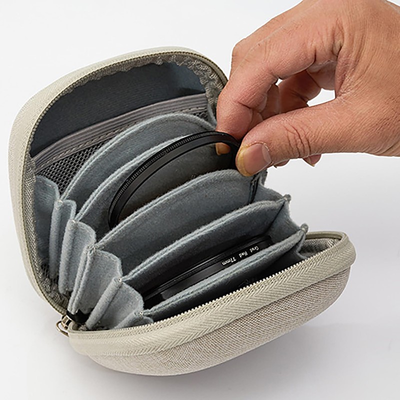 tunghey 8 Pockets Hard Shell Lens Filter Bag Up to
