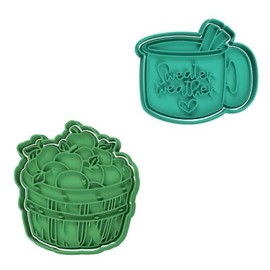 Apple Cider and Apple Basket Cookie Cutter & Stamp