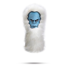 Pins & Aces Yeti Utility Head Cover - Premium, Hand-Made Fuzzy Driver Headcover - Funny, Tour Quality Golf Club Cover - Style and Customize Your Golf Bag (Utility)