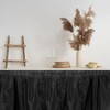 MECCANIXITY 1 Pack Black Plastic Table Skirts, 29 in x