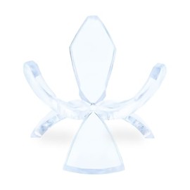 Clear Plastic Tulip Tripod Clear Egg Stand Holder 1.5 Inches