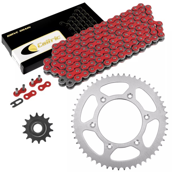 Caltric Red Drive Chain And Sprocket Kit for Honda CRF250X