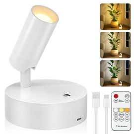 Kimjo Spot Lights Indoor, Rechargeable Plant Spotlight Indoor, Wireless LED Up Lights Accent Lighting with Timer and Dimmable, Battery Powered Picture Light