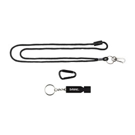 SABRE Emergency Safety Whistle with Key Ring and Detachable Lanyard, Easy to Carry, Includes Carabiner Clip for Bags and Backpacks, Waterproof and Corrosion Resistant, 120dB