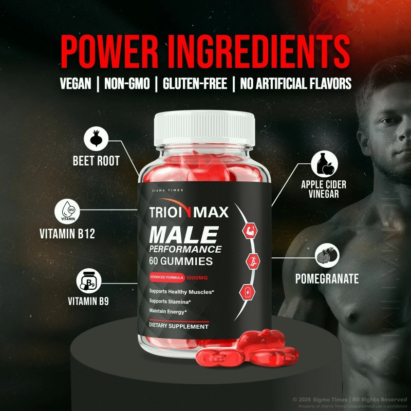 Sigma Times (3 Pack) Trion Max Gummies for Men -