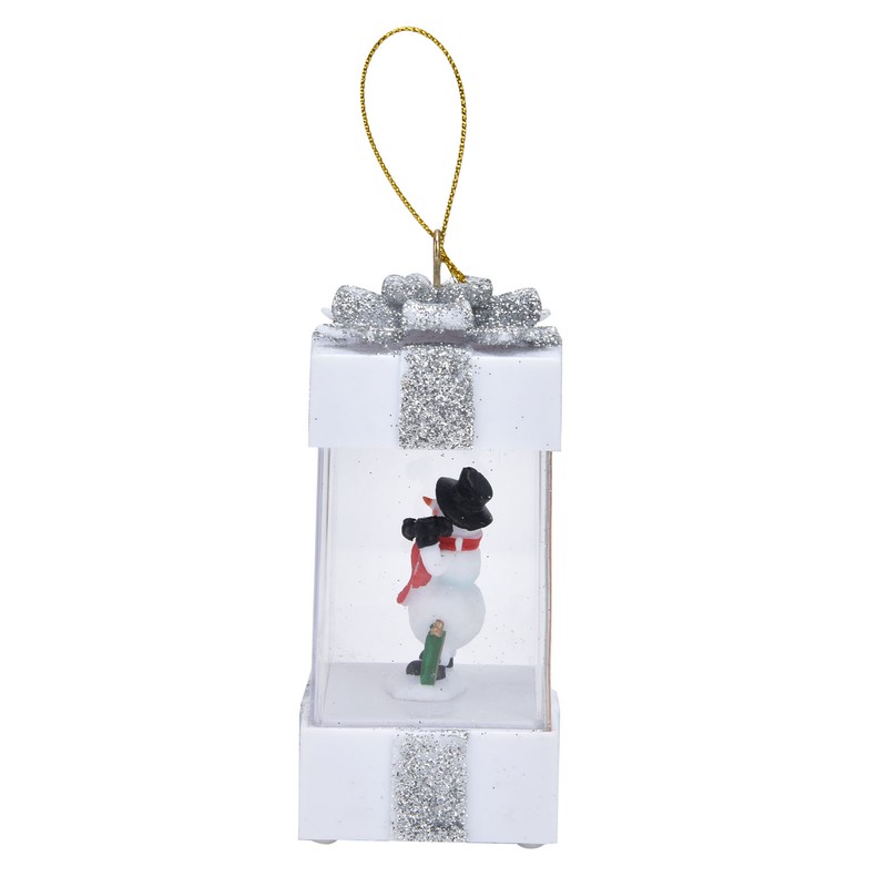 4.7inch Christmas Snowman Scene Hanging Lanterns Battery Operated Lighted Lamp