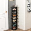 Byroce 7 Tiers Vertical Shoe Rack, Wooden Slim Shoe Storage