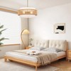 Boho Rattan Chandelier, 19.7" Large Boho Pendant Light with Fabric