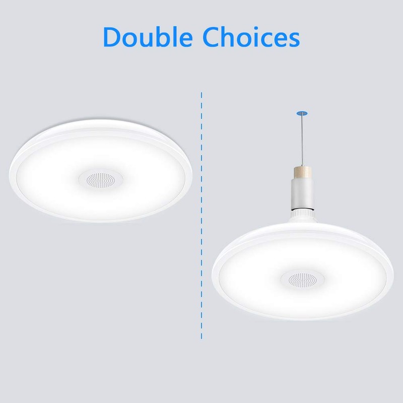 Horevo Bathroom Ceiling Light with Bluetooth Speaker and Remote Control