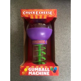 Chuck E. Cheese Spiral Gumball Machine Purple & Green Up To 15mm Gumballs NEW