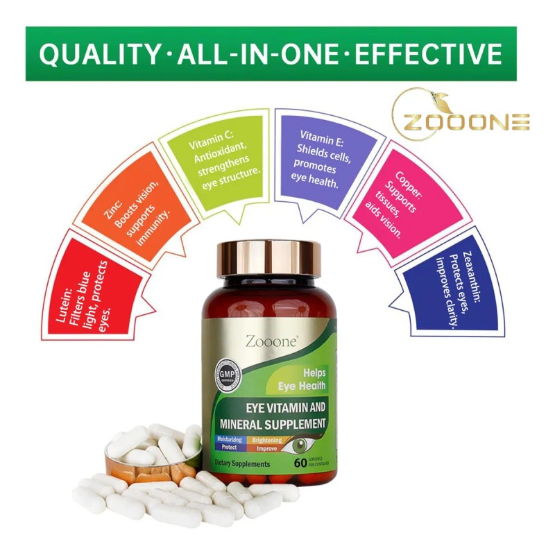 Zooone Vitaminas Para Ojos Con Luteína 60 Cápsulas