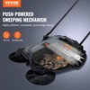 VEVOR Walk-Behind Hand Push Floor Sweeper with 25.6" Sweeping Width