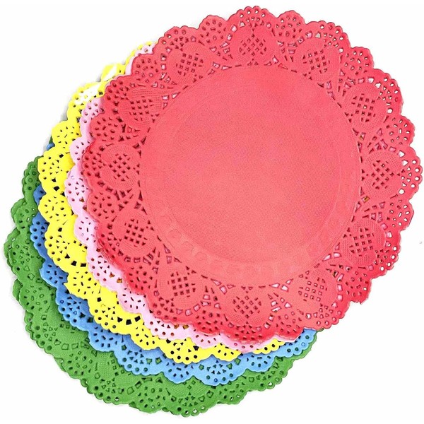 Happium Paper Doilies Mix 6.5 Inch Pack of 100 |