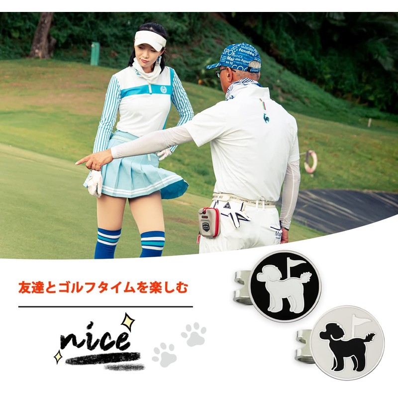 Adhere Golf Marker Golf Cap Clamp Strong Magnetic Double Sided