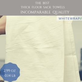 Toallas de cocina de algodón para secar platos, toallas de cocina absorbentes para limpiar, toallas de cocina para bordar, paquete de 6 unidades, 18 x 28 pulgadas, color blanco