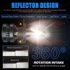 SHENKENUO 4pc LED Headlight High Low Fog Light Bulbs Combo