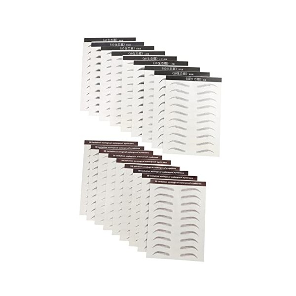 MERRYHAPY 18pcs Temporary Brow Tattoos Imitation Eyebrow Stickers for Effortless