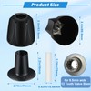 Coolfell Metal Matte Black Shower Knob 3 Piece Replacement, Compatible