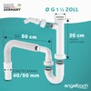 Engelbach Trap for Kitchen Sink with Flexible Drain Hose, Flexible