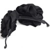VINGTAINE H-194 Satin Rose Banana Clip Hair Clip, Black