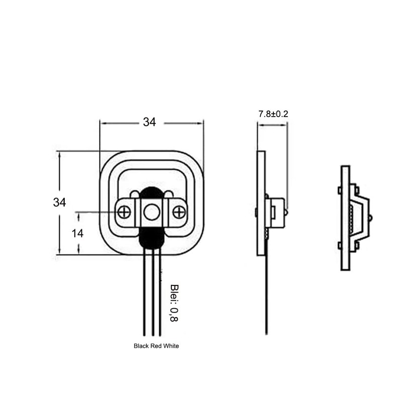 Heevhas 8 pieces half bridge weight sensor, 3 wire body