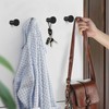Mailfull Coat Hooks Black Pack of 8 Towel Hooks with