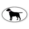 CafePress Preppy Black Lab Sticker Oval Car Bumper Sticker