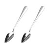GroveEss 2PCS Stainless Steel Grapefruit Spoons,Dessert Spoon with Serrated Edge,Non-Stick