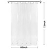 Barossa Design 60 x 72 Inches Shower Curtain Liner with