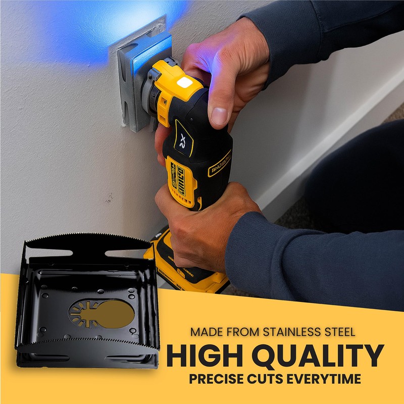 Qbit SQ1000-D | Oscillating Multi-Tool Blade for 2-Gang Outlet Box