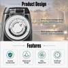 24 Hour Mechanical Outdoor Timer for Lights – 15A /