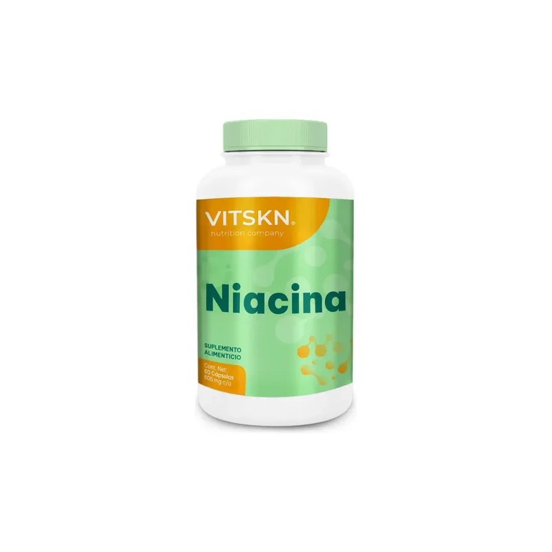 Niacina Vitamina B3 Súper Premium Vit Skn 60 Cápsulas Sabor