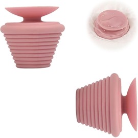 DEVENTORZ Rubber Stopper, Bath Stopper, Set of 2, Rubber Stopper for Bath, Bathtub, Tub Drain Part, Flexible, Durable, Soft, Bath Stopper, Drain Stopper, Washstand, Bathtub Kitchen Drain Stopper (Pink