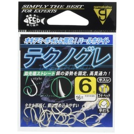 Gamakatsu 68292 Techno Gray Single Hook, No. 8, 14 Pieces, Pearl White