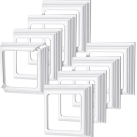 Thyle 8 Pcs True 4x4 Inches Vinyl Post Skirt Post Base Cover Column Wraps for Porch Deck Base Vinyl Sleeve White Trim for Wood Hand and Stair Rails