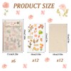 WANDIC Flower Rub On Stickers, 6 Styles 12 Sheets Natural