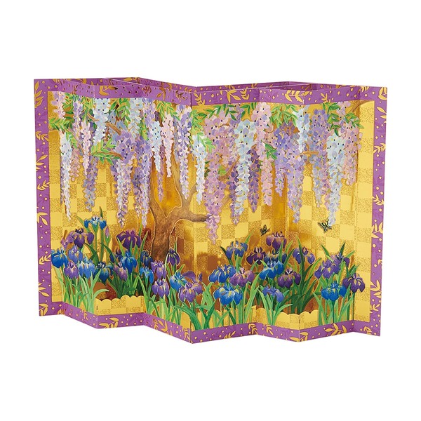 Sanrio 484440 Message Card Greeting Card Early Summer Wisteria Gold