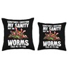 Vermicomposting Bin Composter Worm Farming Worm Composting Throw Pillow
